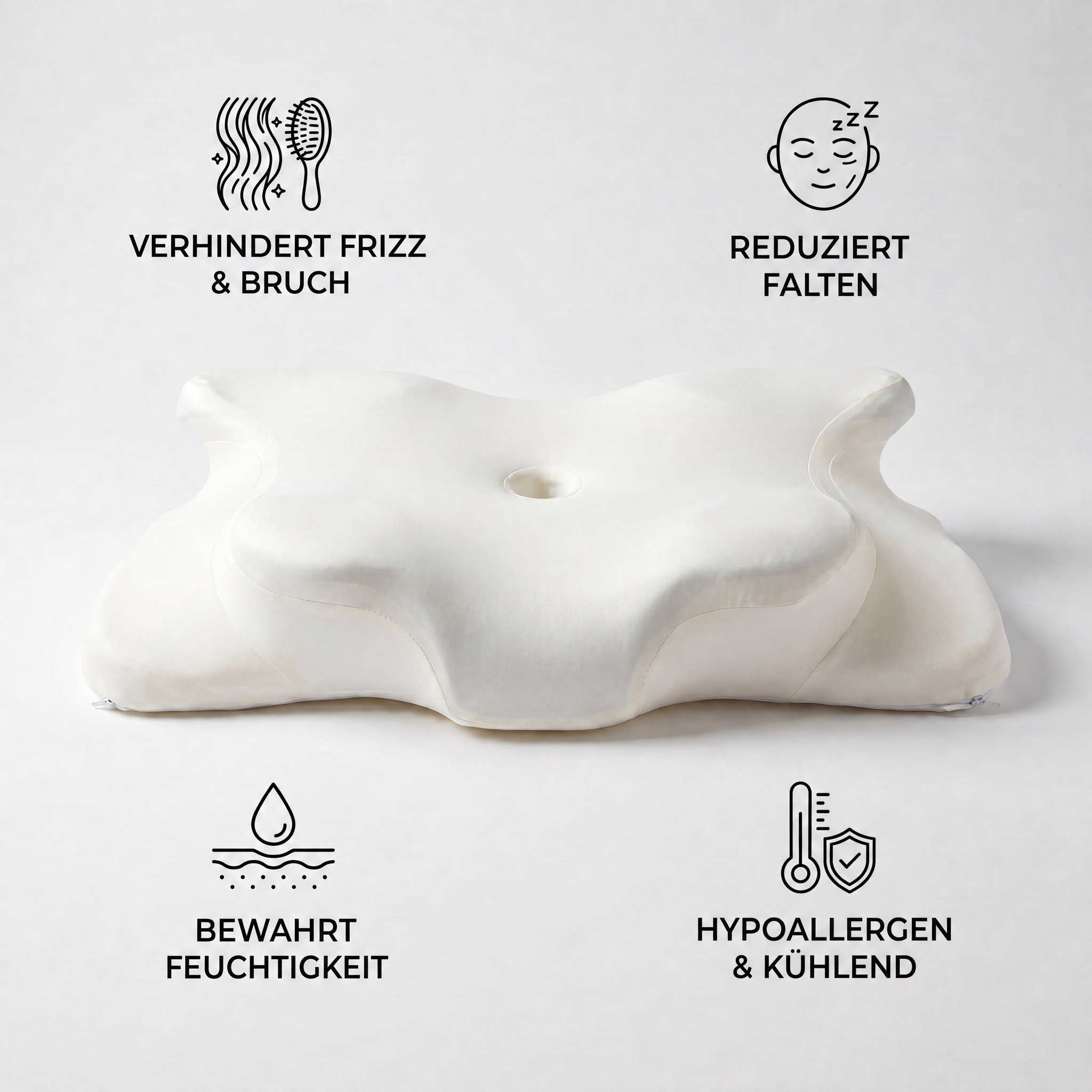 Ergonomic Pillow Silk Cover