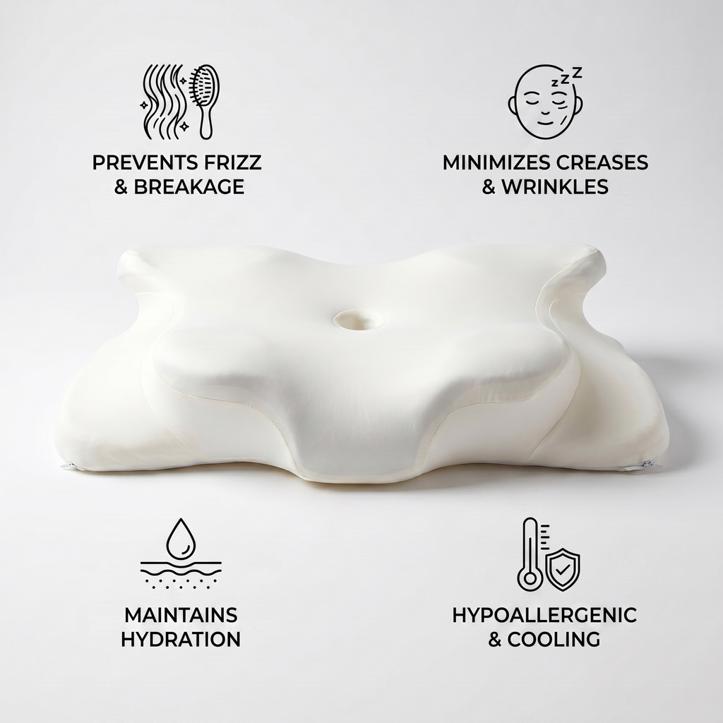 Ergonomic Pillow Silk Cover