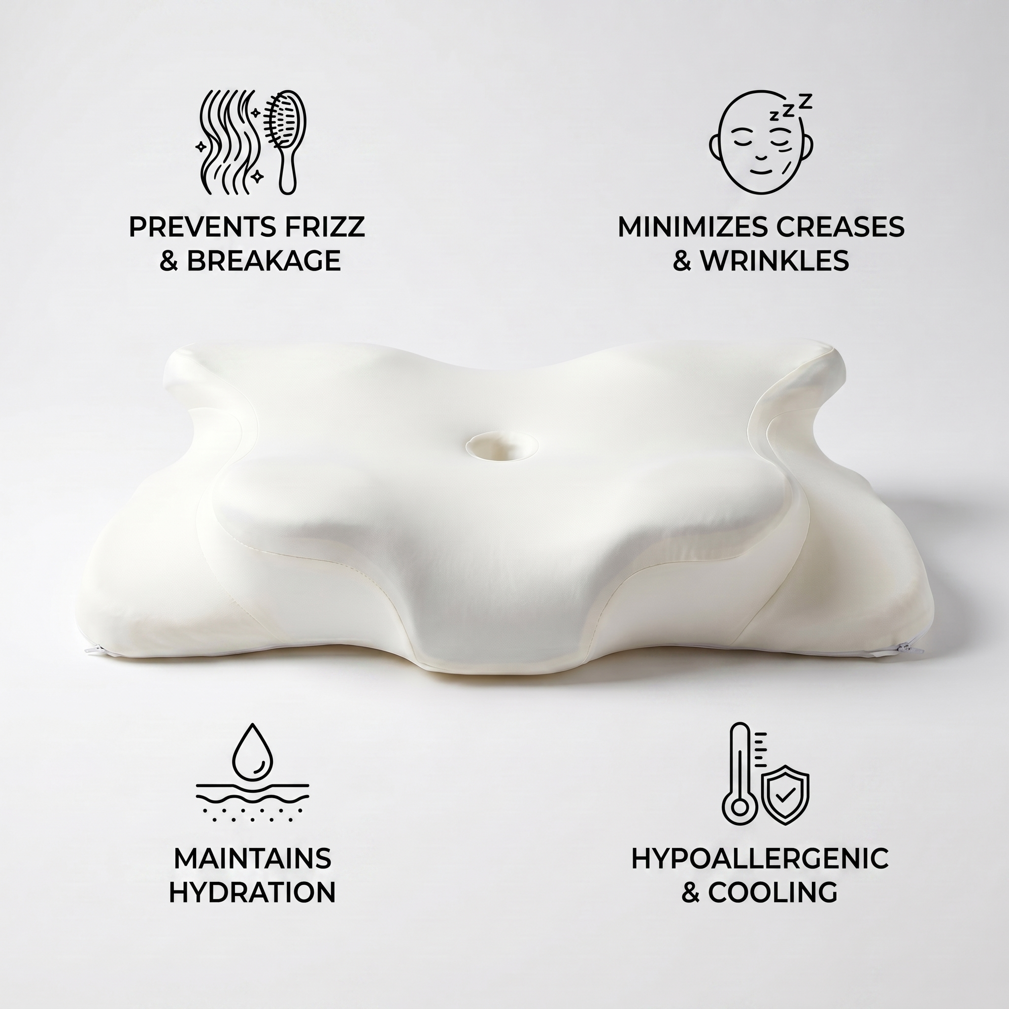 Ergonomic Pillow Silk Cover