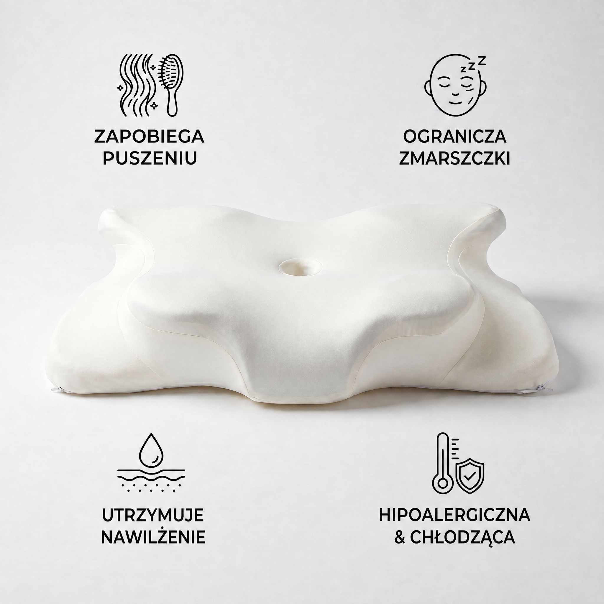 Ergonomic Pillow Silk Cover